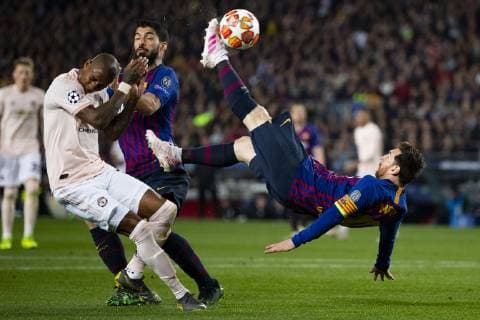 16.04.2019, xslx, Fussball Champions League, FC Barcelona Barca - Manchester United ManU FC emspor, v.l. Lionel Messi (FC Barcelona) (DFL DFB REGULATIONS PROHIBIT ANY USE OF PHOTOGRAPHS as IMAGE SEQUENCES and or QUASI-VIDEO) Barcelona