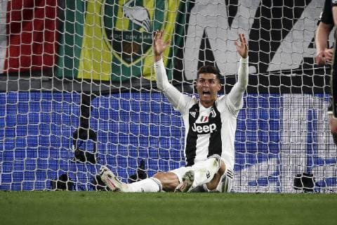 April 16, 2019 - Turin, Italy - Juventus forward Cristiano Ronaldo (7) shows dejection during the Uefa Champions League Quarter Final football match JUVENTUS - AJAX on 16 04 2019 at the Allianz Stadium in Turin, Italy. Juventus v Ajax - UEFA Champions League Quarter Final: Second Leg  - ZUMAn230 20190416_zaa_n230_437 Copyright: xMatteoxBottanellix