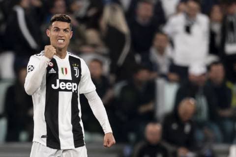 Cristiano Ronaldo dos Santos Aveiro (Juventus) celebrates after scoring his team s first goal during the Uefa Champions League Quarter-finals,2st leg, match between Juventus 1-2 Ajax at Allianz Stadium on April 16 , 2019 in Torino, Italy. Noxthirdxpartyxsales  (101392313)