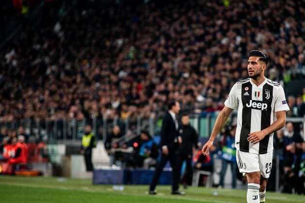 Italy: Juventus vs Ajax Emre Can during the Champions League, football match: Juventus FC vs Ajax. Ajax won 1-2 at Allianz Stadium, in Turin, Italy, 16th april 2019 Turin Piedmont Turin Italy Allianz Stadium  AlbertoxGandolfo PacificxPress