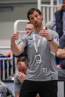 Trainer Torsten Jansen (Hamburg) gestikuliert beim Spiel TSV Bayer Dorrmagen vs. HSV Hamburg, Handball, 2. Bundesliga, 18.04.2019 TSV Bayer Dorrmagen vs. HSV Hamburg, Handball, 2. Bundesliga, 18.04.2019 Dormagen Copyright: xEIBNER MarioxHommesx EP_MHS