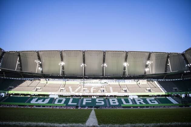 22.04.2019, xkvx, Fussball 1.Bundesliga, VfL Wolfsburg - Eintracht Frankfurt emspor, v.l. Stadion Ansicht Innenansicht Innen Innenraum Volkswagen Arena (DFL DFB REGULATIONS PROHIBIT ANY USE OF PHOTOGRAPHS as IMAGE SEQUENCES and or QUASI-VIDEO) Wolfsburg