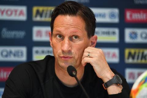 Head coach Roger Schmidt of China s Beijing Sinobo Guoan attends a press conference PK Pressekonferenz before the group G match against Thailand s Buriram United during the 2019 AFC Champions League in Beijing, China, 23 April 2019. Beijing Sinobo Guoan in full preparation for 2019 AFC group G match  bjl8919219