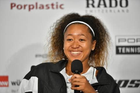 Naomi Osaka (JPN) im Pressegespräch Interview Tennis Damen Porsche-Cup Porsche Tennis Grand Prix GP Stuttgart 2019 Porsche-Arena 23.04.2019 Porsche Tennis Grand Prix Stuttgart 2018