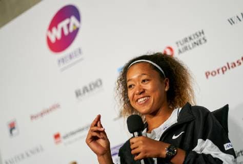 Naomi OSAKA, JPN smile at the press conference PK Pressekonferenz at the Tennis Grand Prix Porsche Ladies WTA Tennis Damen in Stuttgart , April 23, 2019. Photographer: Peter Schatz