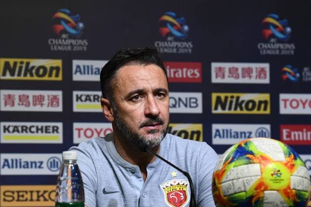 Head coach Vitor Pereira of China s Shanghai SIPG F.C. attends a press conference PK Pressekonferenz after the group H match against Australia s Sydney FC during the 2019 AFC Champions League in Shanghai, China, 23 April 2019. Vitor Pereira highlights press conference after 2019 AFC group H match  20190423_306767