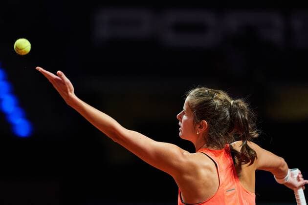 Julia GÖRGES (GER) in a training session at the Tennis Grand Prix Porsche Ladies WTA Tennis Damen in Stuttgart , April 24, 2019. Photographer: Peter Schatz