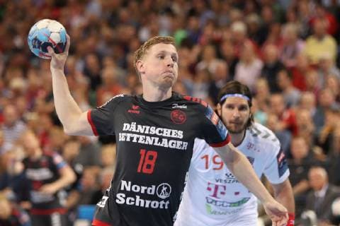 SG Flensburg-Handewitt vs Telekom Veszprem HC, Handball, EHF Champions League Viertelfinale, 24.04.19 Magnus Joendal (SG Flensburg-Handewitt, 18)
