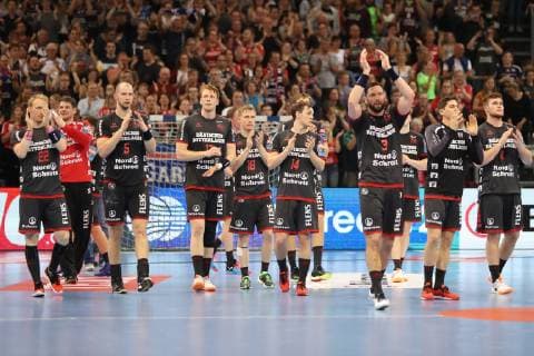SG Flensburg-Handewitt vs Telekom Veszprem HC, Handball, EHF Champions League Viertelfinale, 24.04.19 Enttaeuschte Gesichter bei der SG Flensburg-Handewitt
