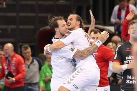 SG Flensburg-Handewitt vs Telekom Veszprem HC, Handball, EHF Champions League Viertelfinale, 24.04.19 Freude beim Telekom Veszprem HC