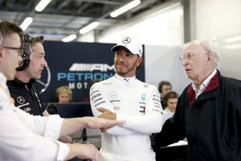 Motorsports: FIA Formula One World Championship WM Weltmeisterschaft 2019, Grand Prix of Azerbaijan, 44 Lewis Hamilton (GBR, Mercedes AMG Petronas Motorsport), Prof. Jürgen Hubbert Baku Azerbaijan