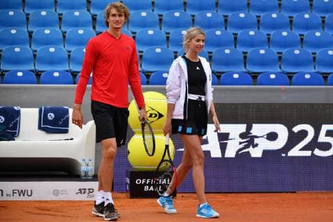 Pressetermin-Promidoppel Lena Gercke Alexander Zverev. Tennis BMW Open 2019 am 26.04.2019 in Muenchen.