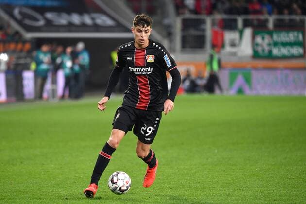 Kai HAVERTZ (Bayer Leverkusen), Aktion,Einzelaktion,Einzelbild, Freisteller,Ganzkoerperaufnahme, ganze Figur. Fussball 1. Bundesliga, 31 Spieltag, Spieltag31, FC Augsburg (A)-Bayer Leverkusen (LEV) 1-4, am 07.04.2019 in Augsburg Deutschland,WWK A R E N A. *** Kai HAVERTZ Bayer Leverkusen action single action single picture clipping whole body whole figure football 1 Bundesliga 31 matchday matchday31 FC Augsburg A Bayer Leverkusen LEV 1 4 on 07 04 2019 in Augsburg Germany WWK A R E N A