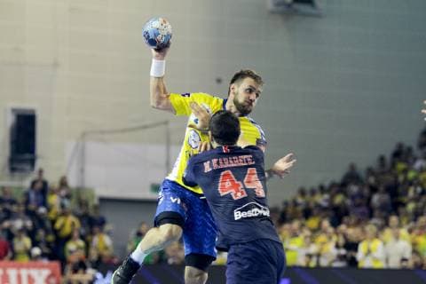 Kielce, 27.04.2019 PILKA RECZNA MEZCZYZN LIGA MISTRZOW MECZ PGE VIVE KIELCE - PARIS SAINT GERMAIN HANDBALL MAN , CHAMPIONS LEAUGUE , PGE VIVE KIELCE - PARIS SAINT GERMAIN NZ luka cindric FOT. Pawel Janczyk 400mm.pl NEWSPIX.PL --- Newspix.pl  190427JAN228
