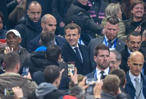 Emmanuel Macron ( president de la Republique ) FOOTBALL : Stade Rennais vs Paris Saint Germain - Finale Coupe de France - 27 04 2019 FedericoPestellini Panoramic 