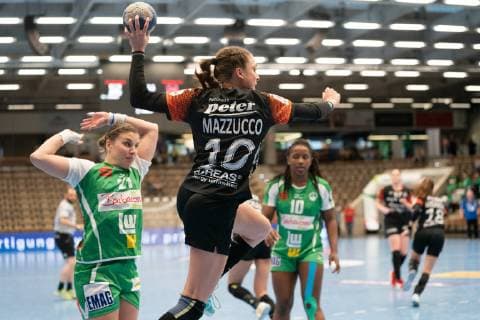 10 Alexandra Mazzucco (Thüringer HC), Frisch Auf! Göppingen vs. Thüringer HC, Handball, Frauen, 1. Bundesliga, 27.04.2019 Frisch Auf! Göppingen vs. Thüringer HC, Handball, Frauen, 1. Bundesliga, 27.04.2019 Göppingen Copyright: xEIBNER Michael_Schmidtx EP_MST