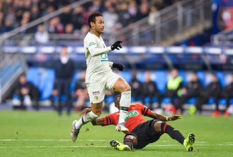 But de Neymar Jr ( PSG ) FOOTBALL : Stade Rennais vs Paris Saint Germain - Finale Coupe de France - 27 04 2019 FedericoPestellini Panoramic 