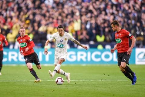 Angel Di Maria ( PSG ) FOOTBALL : Stade Rennais vs Paris Saint Germain - Finale Coupe de France - 27 04 2019 FedericoPestellini Panoramic 