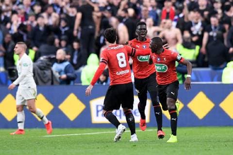 JOIE - 07 ISMAILA SARR (REN) FOOTBALL : Rennes vs Paris SG - Coupe de France - Finale - 27 04 2019 FEP Panoramic 