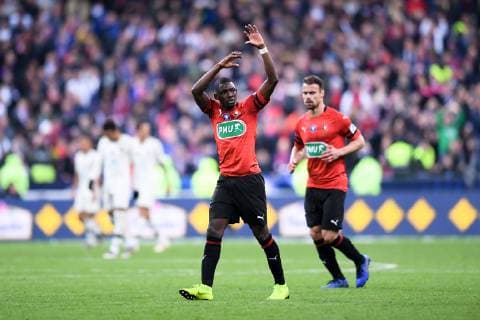 JOIE - 27 HAMARI TRAORE (REN) FOOTBALL : Rennes vs Paris SG - Coupe de France - Finale - 27 04 2019 FEP Panoramic 