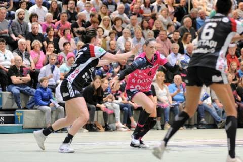 Monika Kobylinska (TusSies Metzingen 8) TusSies Metzingen, Handball, HBF Ligaspiel , 27.04.2019, Foto:TBaur Eibner TusSies Metzingen vs.HSG Bensheim Auerbach Metzingen Copyright: xEIBNER TobiasxBaurx EP_TBR