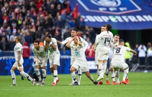 Deception des joueurs de l equipe PSG FOOTBALL : Stade Rennais vs Paris Saint Germain - Finale Coupe de France - 27 04 2019 FedericoPestellini Panoramic 