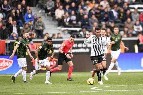17 ARBER ZENELI (REI) - 20 TRISTAN DINGOME (REI) - 10 ANGELO FULGINI (SCO) FOOTBALL : Angers vs Reims - Ligue 1 Conforama - 28 04 2019 AnthonyBIBARD FEP Panoramic 