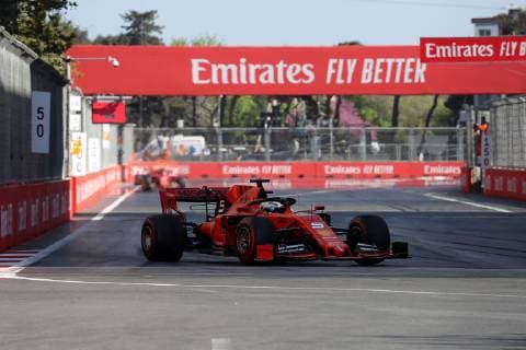 Photo4 LaPresse 28 04 2019 Baku, Azerbaijan Grand Prix Formula One Azerbaijan 2019 In the pic: Sebastian Vettel (GER) Scuderia Ferrari SF90  Copyright: xPhoto4 LaPressex