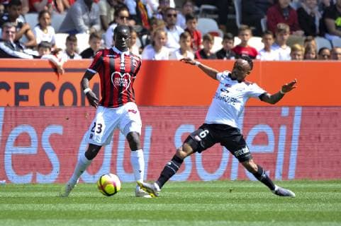 Malang Sarr (OGC Nice) - Lebogang Phiri (EA Guingamp) FOOTBALL : OGC Nice vs EA Guingamp - Ligue 1 conforama - Nice - 28 04 2019 NorbertScanella Panoramic 