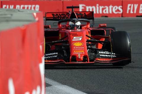 Photo4 LaPresse 28 04 2019 Baku, Azerbaijan Grand Prix Formula One Azerbaijan 2019 In the pic: Sebastian Vettel (GER) Scuderia Ferrari SF90  Copyright: xPhoto4 LaPressex