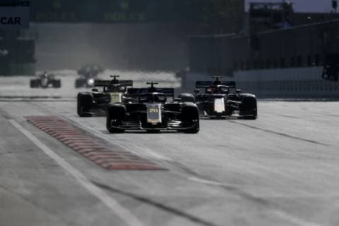 April 28, 2019 - Baku, Azerbaijan - KEVIN MAGNUSSEN of Rich Energy Haas F1 Team drives during the Formula 1 Azerbaijan Grand Prix at Baku City Circuit in Baku, Azerbaijan. Formula 1 Azerbaijan Grand Prix - Bottas wins - ZUMAg147 20190428_zap_g147_018 Copyright: xJamesxGasperottix