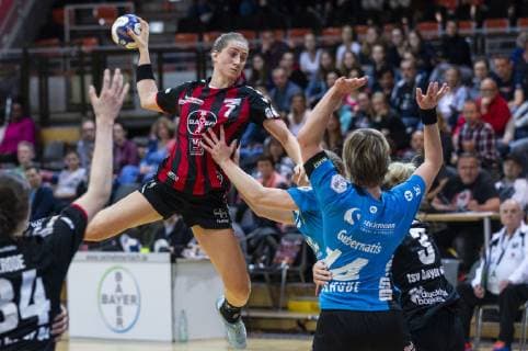 Handball-Bundesliga TSV Bayer 04 Leverkusen vs. Buxtehuder SV 24:25 Impressionen vom Handball-Bundesliga TSV Bayer 04 Leverkusen vs. Buxtehuder SV 24:25 am 28. 4. 2019 in Leverkusen, Ostermann-Arena, Deutschland