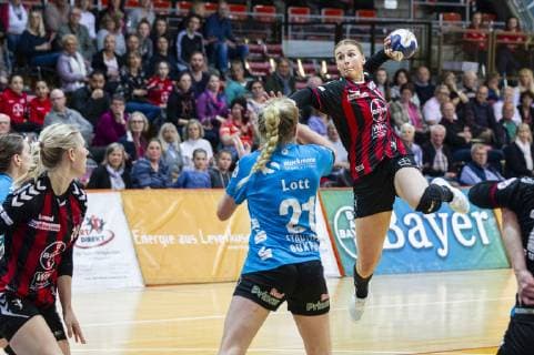 Handball-Bundesliga TSV Bayer 04 Leverkusen vs. Buxtehuder SV 24:25 Impressionen vom Handball-Bundesliga TSV Bayer 04 Leverkusen vs. Buxtehuder SV 24:25 am 28. 4. 2019 in Leverkusen, Ostermann-Arena, Deutschland
