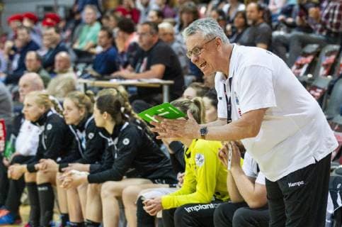 Handball-Bundesliga TSV Bayer 04 Leverkusen vs. Buxtehuder SV 24:25 Impressionen vom Handball-Bundesliga TSV Bayer 04 Leverkusen vs. Buxtehuder SV 24:25 am 28. 4. 2019 in Leverkusen, Ostermann-Arena, Deutschland
