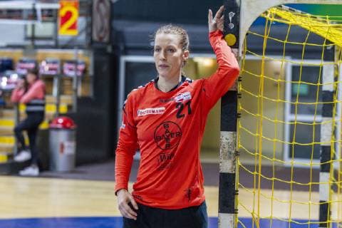 Handball-Bundesliga TSV Bayer 04 Leverkusen vs. Buxtehuder SV 24:25 Impressionen vom Handball-Bundesliga TSV Bayer 04 Leverkusen vs. Buxtehuder SV 24:25 am 28. 4. 2019 in Leverkusen, Ostermann-Arena, Deutschland