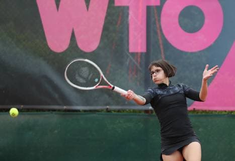 Tennis - WTO WIESBADEN TENNIS OPEN - 29.04.2019, Julie Gervais (FRA) gewinnt gegen Mina Hodzic (GER) und qualifiziert sich fuer das Hauptfeld, - Frank Heinen rscp-photo.net