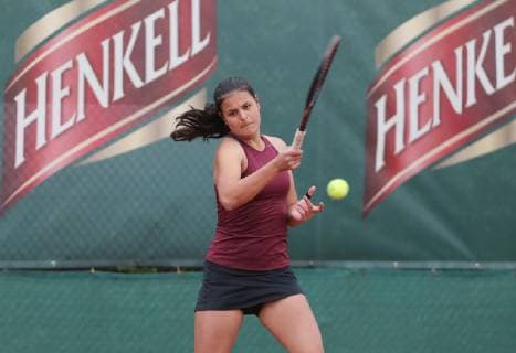 Tennis - WTO WIESBADEN TENNIS OPEN - 29.04.2019, Julie Gervais (FRA) gewinnt gegen Mina Hodzic (Foto GER) und qualifiziert sich fuer das Hauptfeld, - Frank Heinen rscp-photo.net