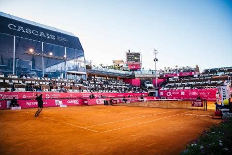 April 29, 2019 - Estoril, Lisbon, Portugal - Alex de Minaur from Australia seen in action during the Day 3 of Millennium Estoril Open 2019 in Estoril, Portugal. Tennis: Millennium Estoril Open - Day 3 in Estoril, Portugal - 29 Apr 2019 - ZUMAs197 20190429_zaa_s197_084 Copyright: xHenriquexCasinhasx