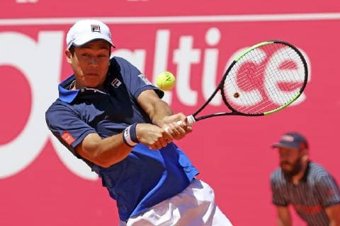 April 29, 2019 - Estoril, Lisbon, Portugal - Mackenzie McDonald from USA seen in action during the Day 3 of Millennium Estoril Open 2019 in Estoril, Portugal. Tennis: Millennium Estoril Open - Day 3 in Estoril, Spain - 29 Apr 2019 - ZUMAs197 20190429_zaa_s197_140 Copyright: xDavidxMartinsx
