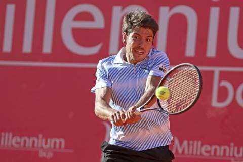 April 29, 2019 - Estoril, Lisbon, Portugal - Joao Domingos from Portugal seen in action during the Day 3 of Millennium Estoril Open 2019 in Estoril, Portugal. Tennis: Millennium Estoril Open - Day 3 in Estoril, Spain - 29 Apr 2019 - ZUMAs197 20190429_zaa_s197_153 Copyright: xDavidxMartinsx