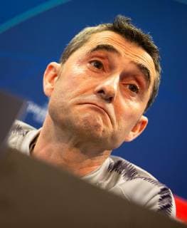 Sport Bilder des Tages FC Barcelona Barca s head coach, Ernesto Valverde, attends a press conference PK Pressekonferenz held at the club s Joan Gamper sports city in Barcelona, Spain, 30 April 2019. FC Barcelona will face Liverpool in the UEFA Champions League s semifinals first leg match at the Camp Nou stadium on the upcoming 01 May. FC Barcelona press conference !ACHTUNG: NUR REDAKTIONELLE NUTZUNG!  Copyright: xEnricxFontcubertax GRAFCAT8087 20190430-636922439819874991