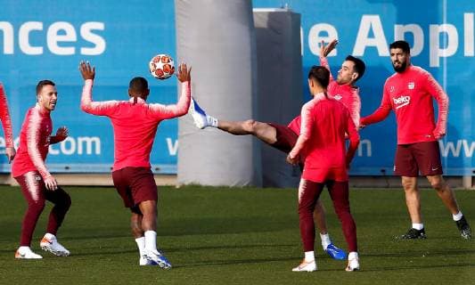 FC Barcelona Barca s players attend a training session at the club s Joan Gamper sports city in Barcelona, Spain, 30 April 2019. FC Barcelona will face Liverpool in the UEFA Champions League s semifinals first leg match at the Camp Nou stadium on the upcoming 01 May. FC Barcelona training session !ACHTUNG: NUR REDAKTIONELLE NUTZUNG!  Copyright: xEnricxFontcubertax GRAF1148 20190430-636922501094266000