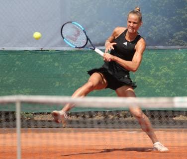 Tennis - WTO WIESBADEN TENNIS OPEN - 01.05.2019, Rus, Arantxa (NED) gewinnt gegen Halbauer, Elizabeth (USA) in einem packenden Match, - Paul Kufahl rscp-photo.net