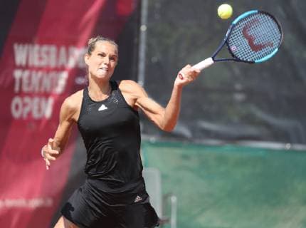 Tennis - WTO WIESBADEN TENNIS OPEN - 01.05.2019, Rus, Arantxa (NED) gewinnt gegen Halbauer, Elizabeth (USA) in einem packenden Match, - Paul Kufahl rscp-photo.net