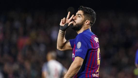 Barcelona, Spain, 01.05.2019, UEFA Champions League - 2018 19 Season, Halblfinale, 2. Runde, FC Barcelona Barca - FC Liverpool, Luis Suarez (Bacerlona) celebrates after scoring his team s first goal ( DeFodi523