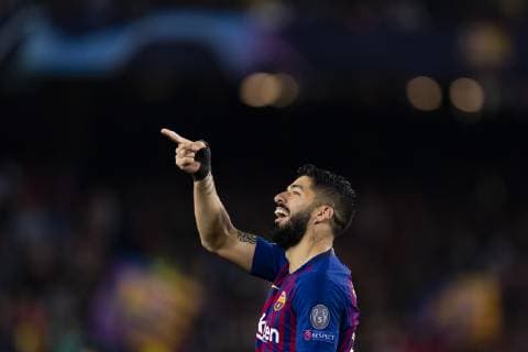 01.05.2019, xslx, Fussball Champions League, FC Barcelona Barca - FC Liverpool emspor, v.l. Luis Suarez (FC Barcelona) Jubelt nach den Tor zum 1-0 (DFL DFB REGULATIONS PROHIBIT ANY USE OF PHOTOGRAPHS as IMAGE SEQUENCES and or QUASI-VIDEO) Barcelona