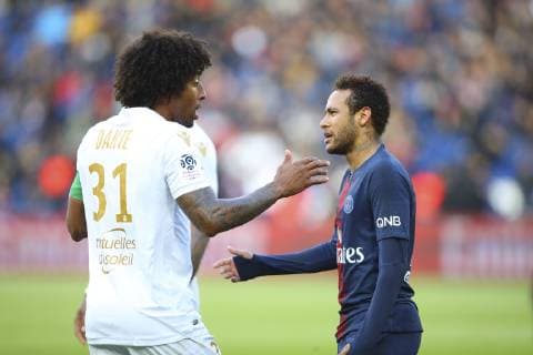 Bonfim Dante ( Nice ) et Neymar ( PSG ) FOOTBALL : PSG vs Nice - Ligue 1 - 04 05 2019 GwendolineLeGoff Panoramic 