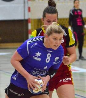 Anna Frankova (8 Bad Wildungen) isetzt sich durch Bensheim Flames vs HSG Bad Wildungen 35:30 Handball-Bundesliga Frauen Bensheim Copyright: xEIBNER Bienefeldx EP_MBD