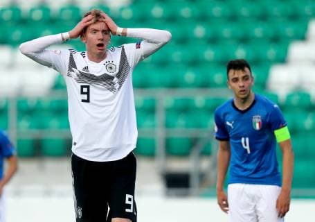 UEFA European Under-17 Championship Group D, Tallaght Stadium, Dublin 4 5 2019 Germany U17 U 17 vs Italy U17 Germany s Nick Woltemade reacts after a missed chance Nick Woltemade reacts after a missed chance 4 5 2019  Copyright: x©INPHO OisinxKeniryx inpho_01544903