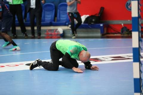 Thierry Omeyer (Paris) HANDBALL : VELUX EHF Champions League - Quart de finale retour - Paris Saint-Germain HB vs PGE Vive Kielce - 05 05 2019 KevinDomas Panoramic 